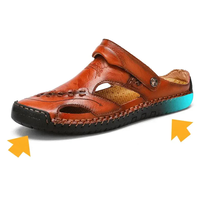 Femrave™ Orthopedic Leather Sandals | Effortless Style with All-Day Support