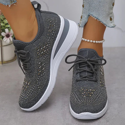 Giselle – Orthopedic Sneakers with Sparkling Rhinestones