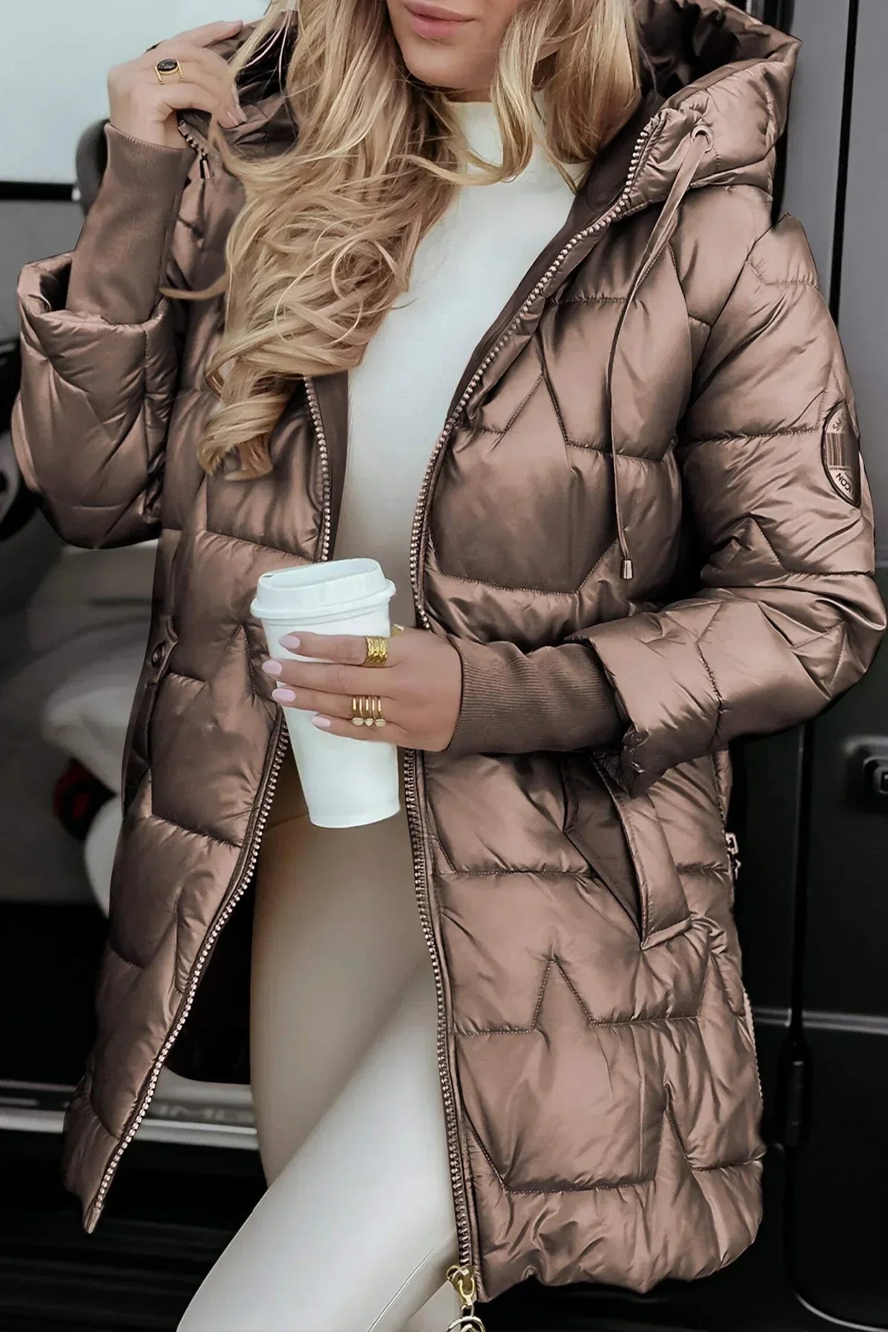 Elana™ | Elegant hooded winter coat