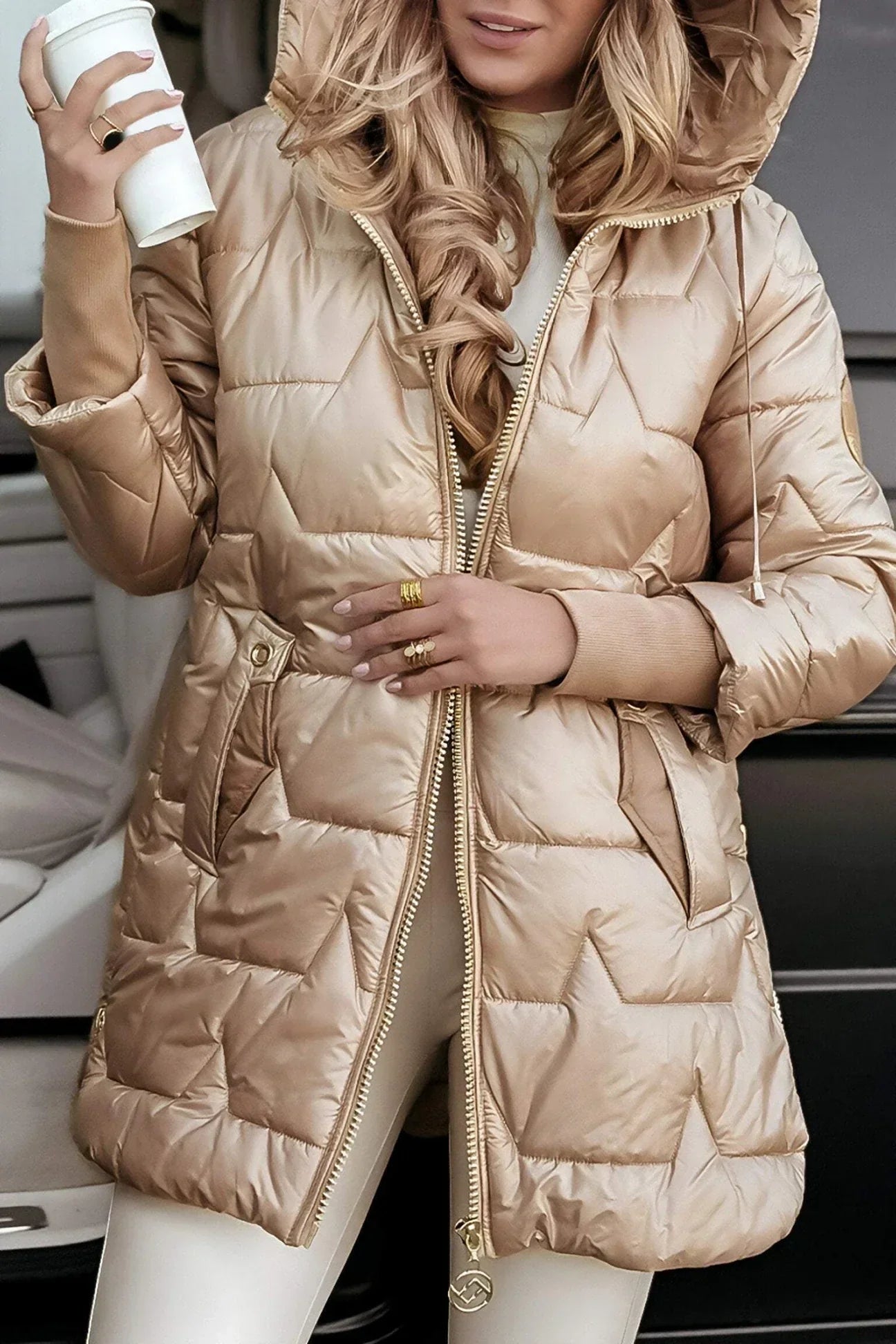 Elana™ | Elegant hooded winter coat
